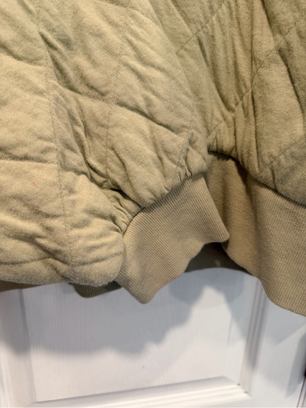 Universal Thread Size XXL Sage Quilted Pullover Sweatshirt Blue Floral Trim Soft - Picture 3 of 10